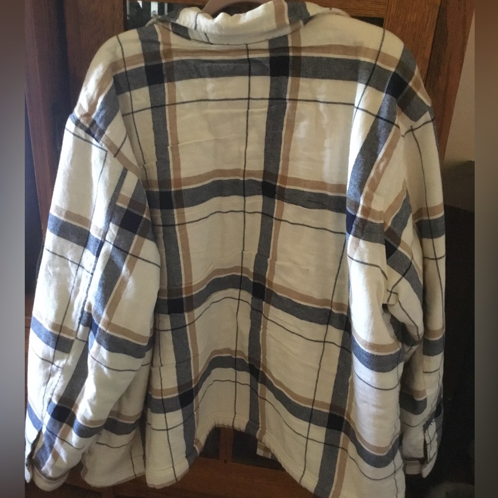Cozy Everyday Sherpa Lined Flannel Jacket Coat - Picture 3 of 4